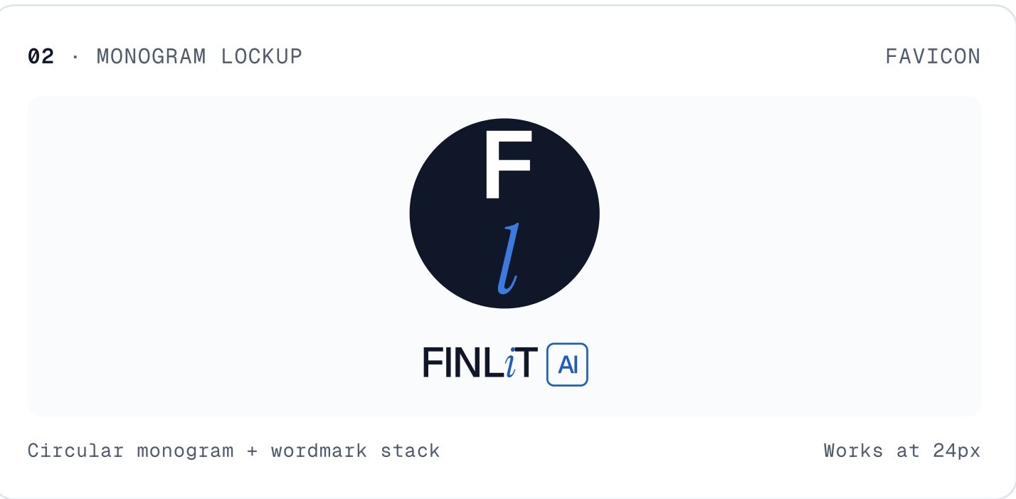 FINLiT monogram lockup